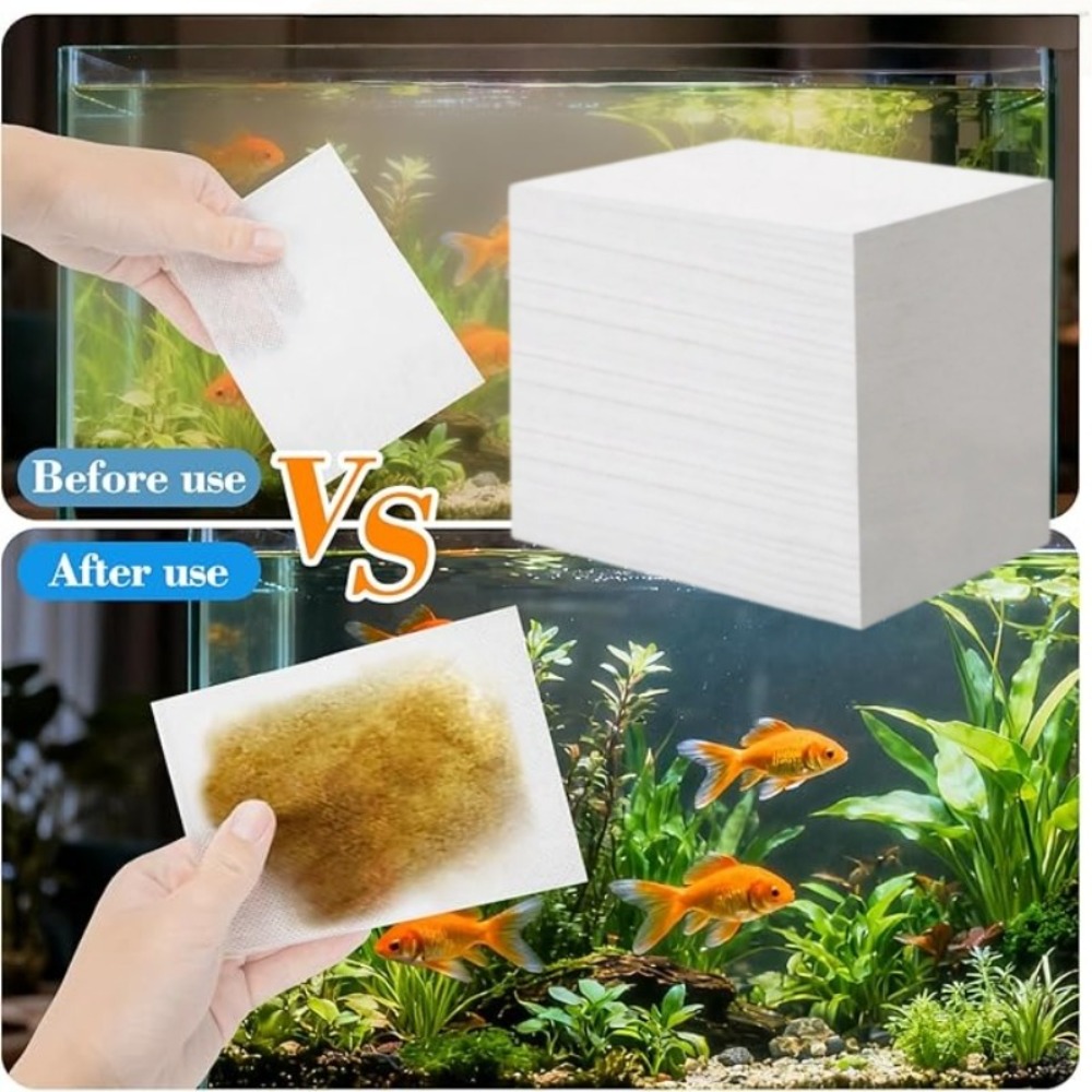 Aquarium Fish Yellow - 50 قطعة من ورق تنظيف حوض
