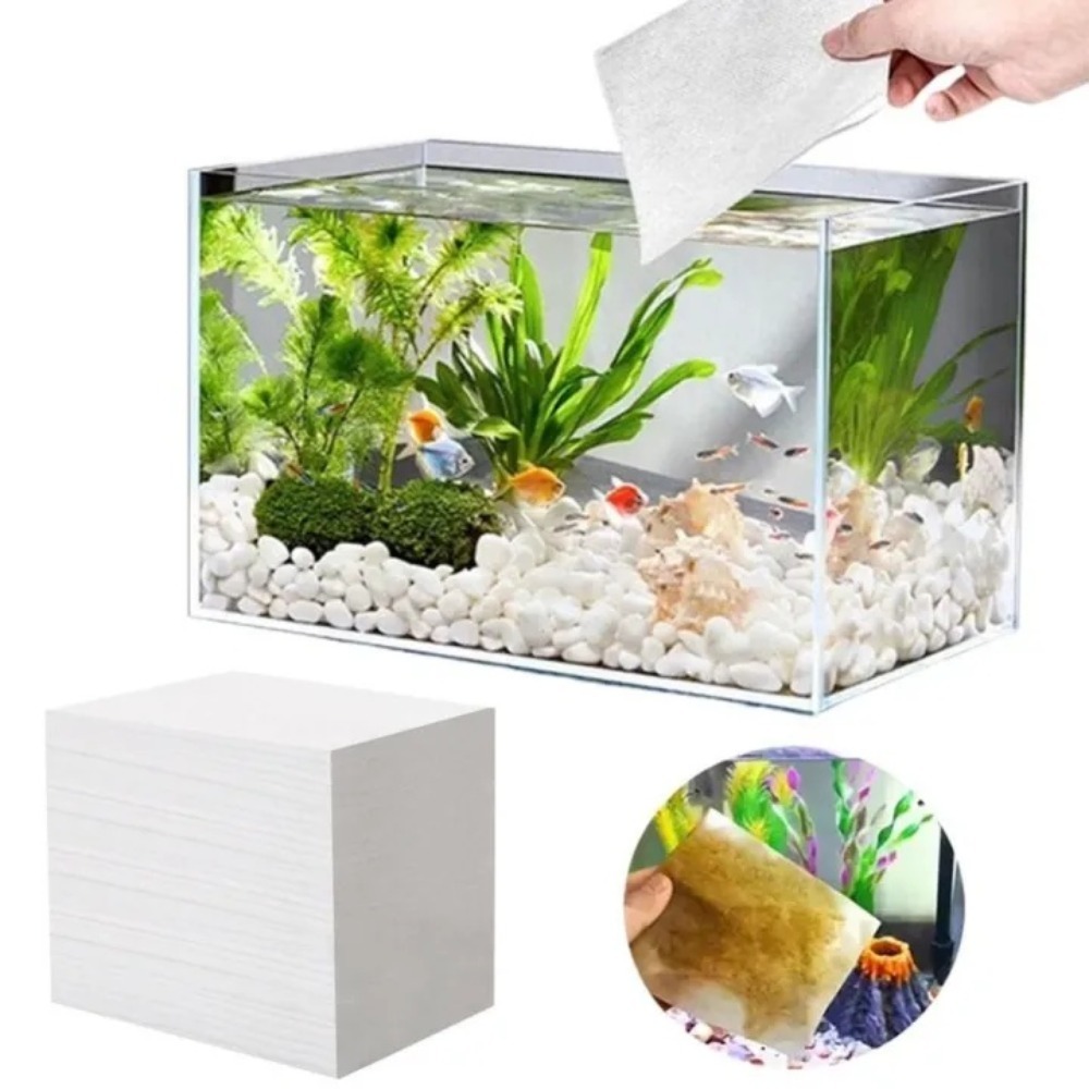 Aquarium Fish Yellow - 50 قطعة من ورق الترشيح متعدد