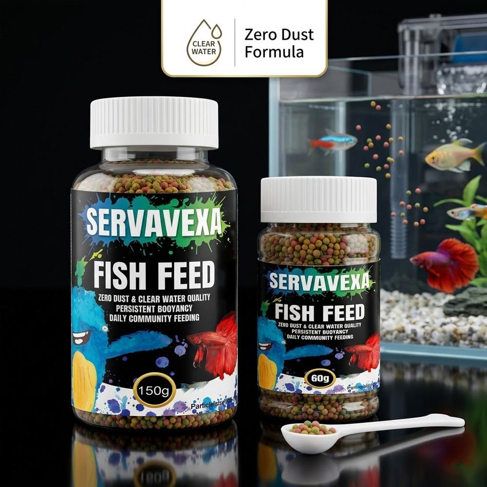 Tetra Fish In Aquarium - حبيبات طعام أسماك شفافة 60 جرام/150