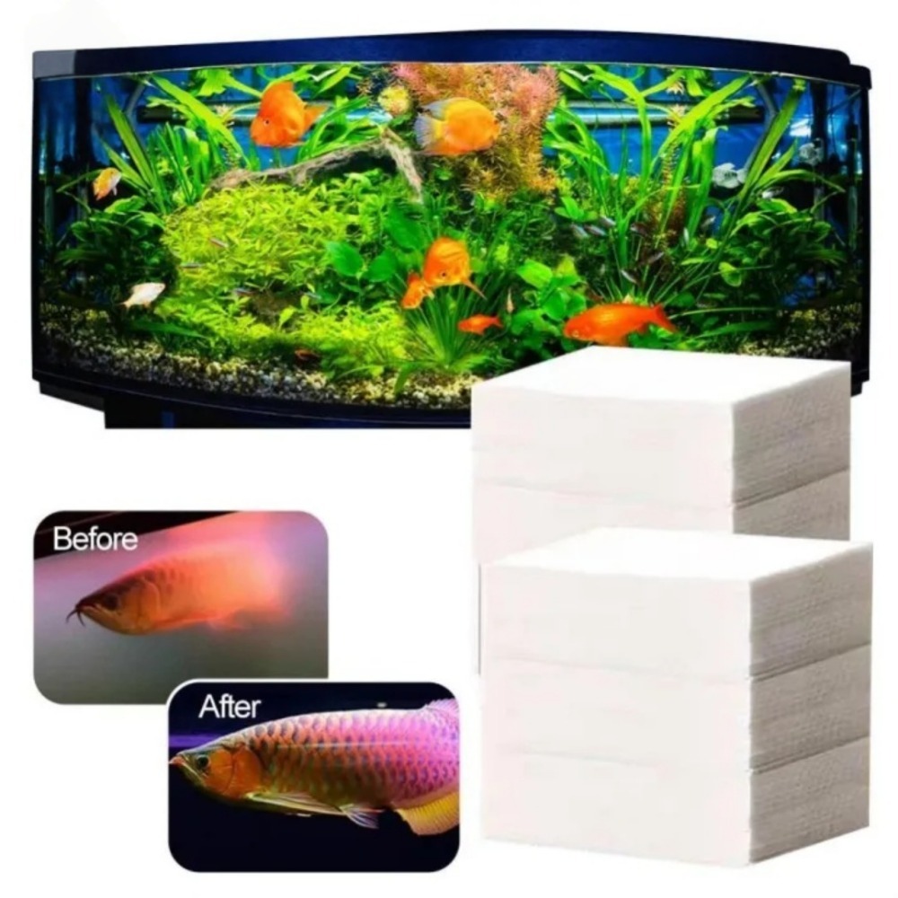 50 قطعة من ورق الترشيح متعدد ا - مراجعة Aquarium Fish Yellow وسعره