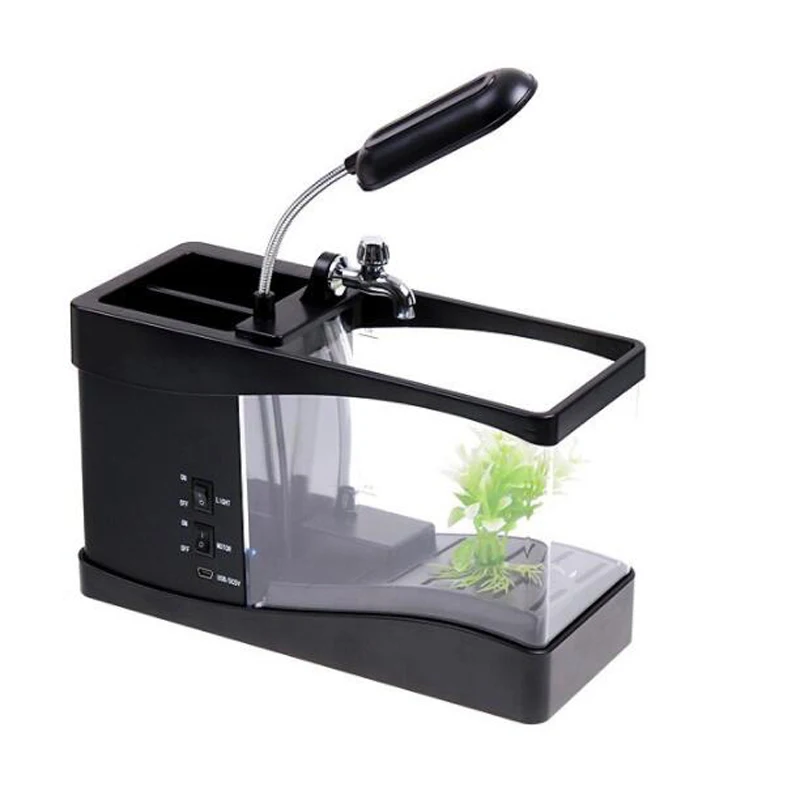 حوض سمك مكتبي صغير يعمل بـ USB - مراجعة Aquarium Fish Electric وسعره