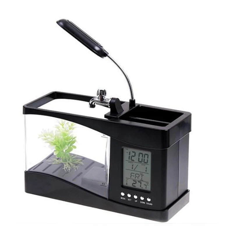 حوض سمك مكتبي صغير يعمل بـ USB - مراجعة Aquarium Fish Electric وسعره