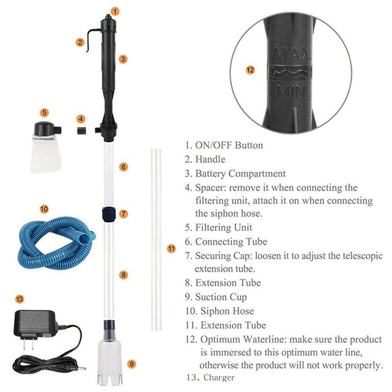AEE4-مضخة تغيير مياه حوض السمك - مراجعة Aquarium Fish Electric وسعره